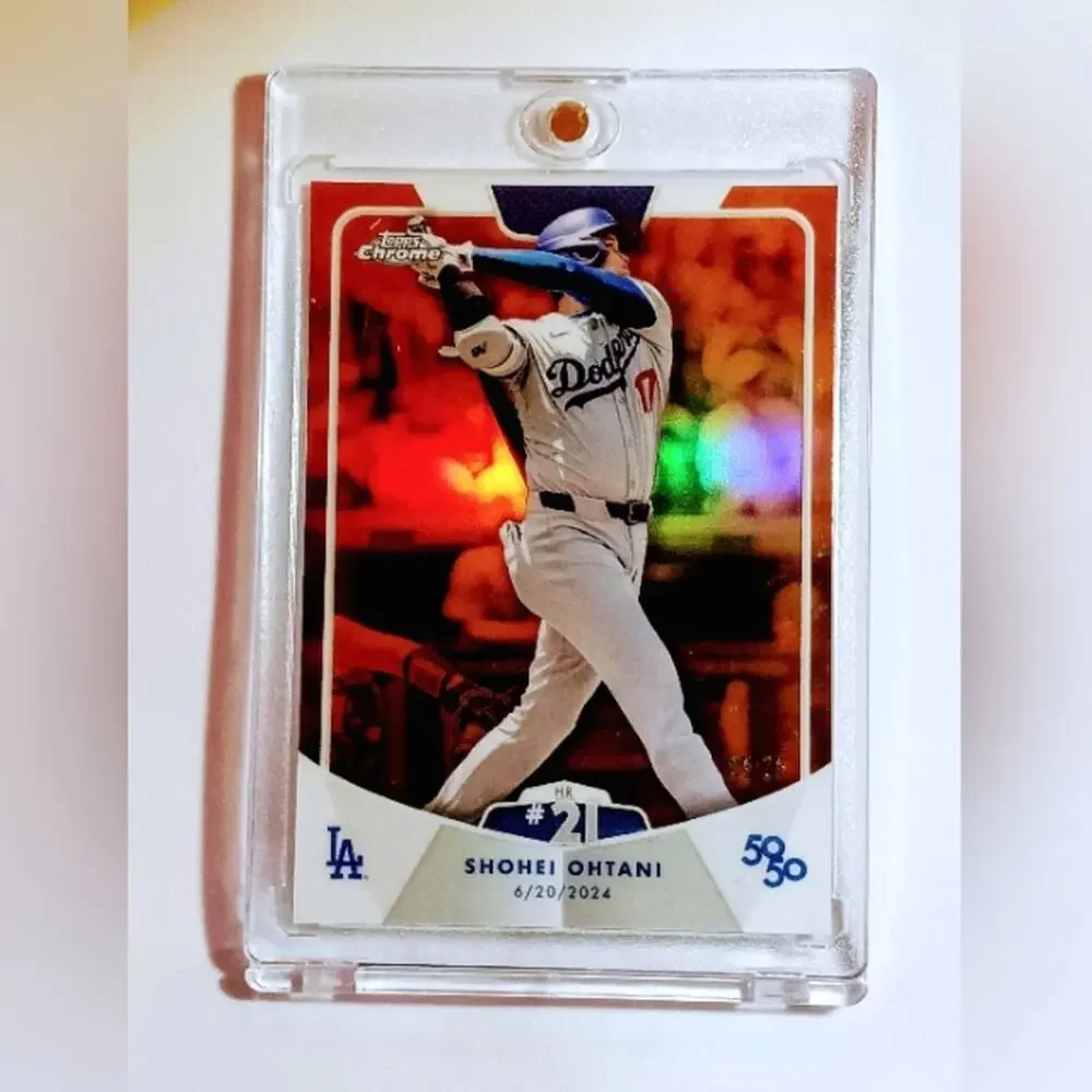 Shohei Ohtani SSP 06/25 Orange Refractor Chrome Card From the 50/50 Set 2024